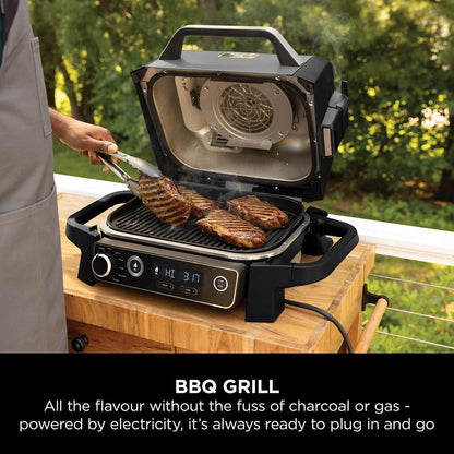 Ninja Woodfire Electric BBQ Grill & Smoker with Stand and Cover