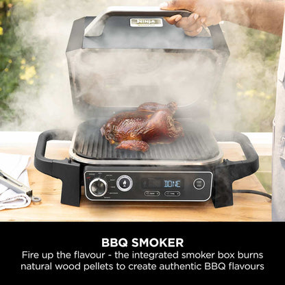 Ninja Woodfire Electric BBQ Grill & Smoker with Stand and Cover
