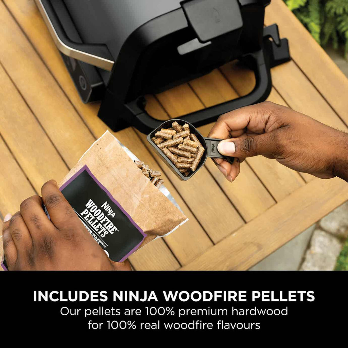 Ninja Woodfire Electric BBQ Grill & Smoker with Stand and Cover