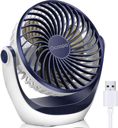 OCOOPA USB Desk Fan with Adjustable Speed and 360° Rotation
