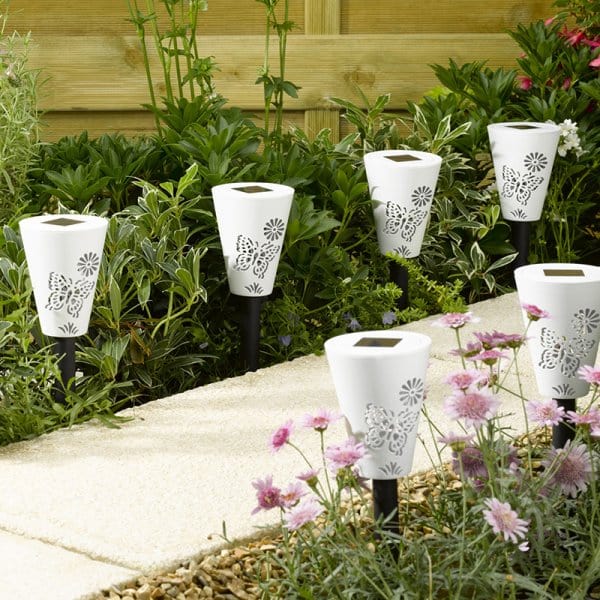 Smart Solar Silhouette Stake light 6Pc Carry Pack
